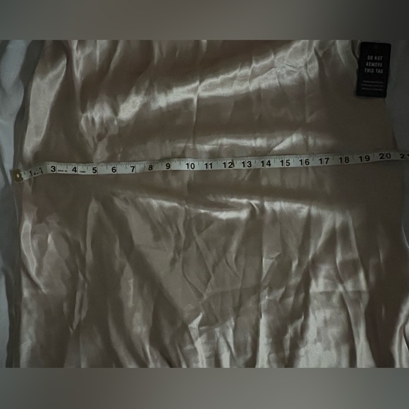 XS Slip dress satin scoop neck dress color champagne - Picture 5 of 5